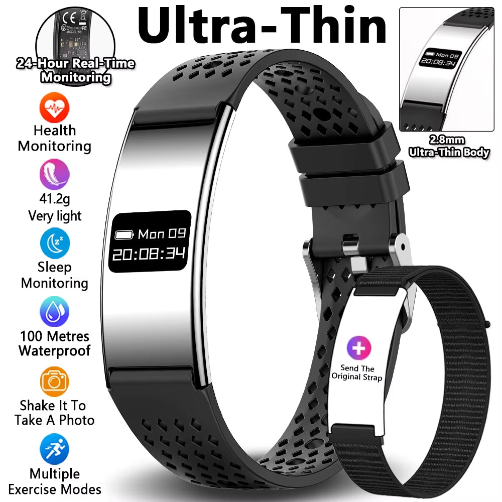 Men Women Smart Bracelet Heart Rate Sleep Monitor Health Smart Band Waterproof Sports Fitness Tracker Smartwatch for Android Ios