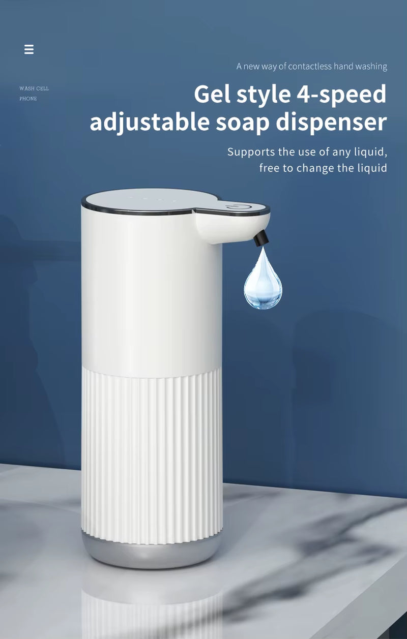Automatic Soap Dispenser Touchless Foaming Soap Dispenser 350Ml USB Rechargeable Electric 4 Level Adjustable Foam Soap Dispenser
