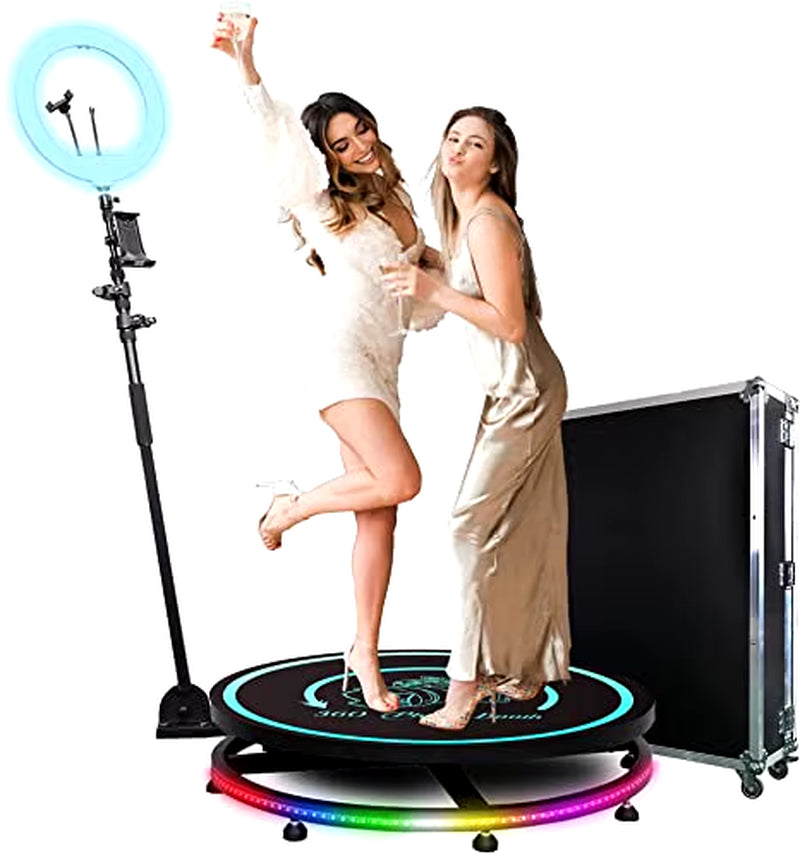 2024 NEW 360 Photo Booth Machine with Photography Lights for Parties with Software Logo Customization Automatic Photo Booth
