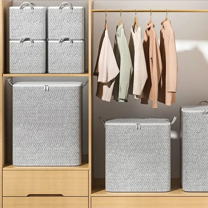 Large Capacity Non-Woven Storage Bag for Closet Organization - Ideal for Quilts, Clothing, and Toys