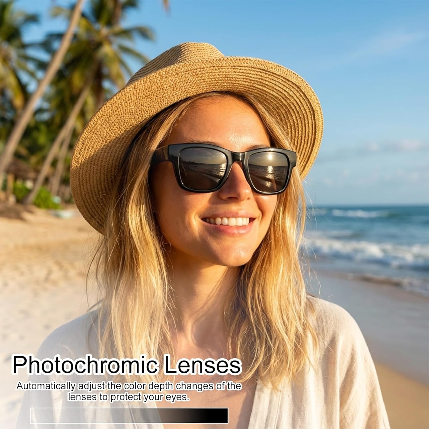 AI Smart Glasses with Color-Change Lenses Bluetooth Glasses for Men Women with Translation 160+Languages Voice Assistant Translator Glass for Meeting,Travel
