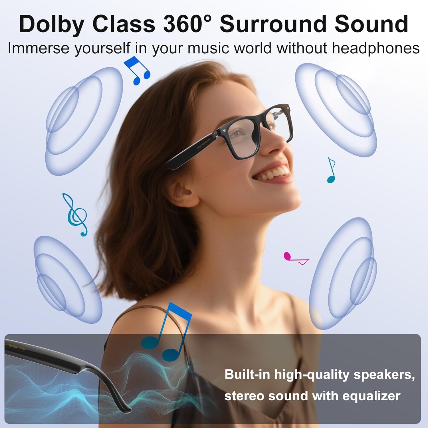 AI Smart Glasses for Men and Women with Chat GPT, Bluetooth Translation Glasses with 164 Languages and Color-Change Lens, Music Playback & Hands-Free Calls, UV & Blue Light Protection