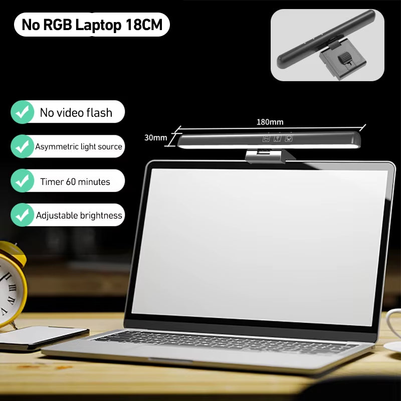RGB Music Rhythm Computer Monitor Light Bar with Dimming Function for Enhanced Desk and Gaming Experience