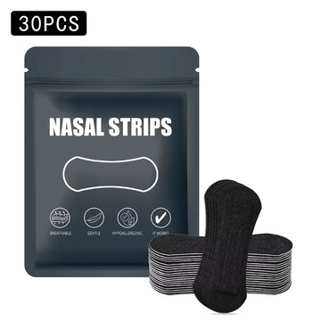 30-Pack Nasal Strips for Snoring Relief and Enhanced Breathing Comfort During Sleep