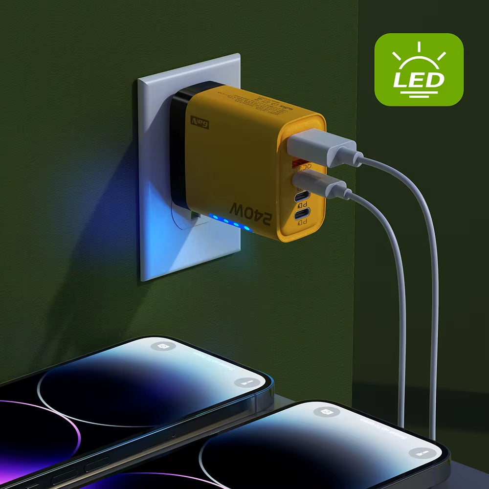 5 Ports USB C PD Charger Quick Charge 3.0 Type C USB Phone Chargers Fast Charging Adapter for Iphone 16 15 Samsung Xiaomi Huawei