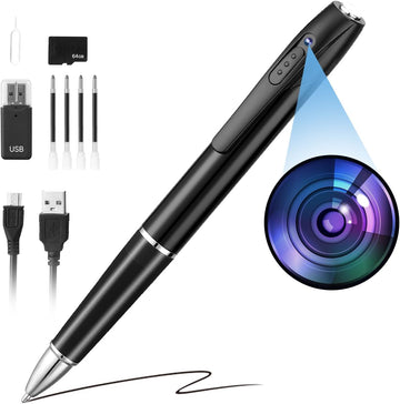 Capture clear Full HD videos with the 1080p Hidden Spy Pen Camera & enjoy easy video recording with its compact pen-style design.