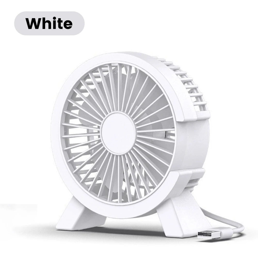 Portable Mini USB Rechargeable Table Fan for Home, Office, and Dormitory Use
