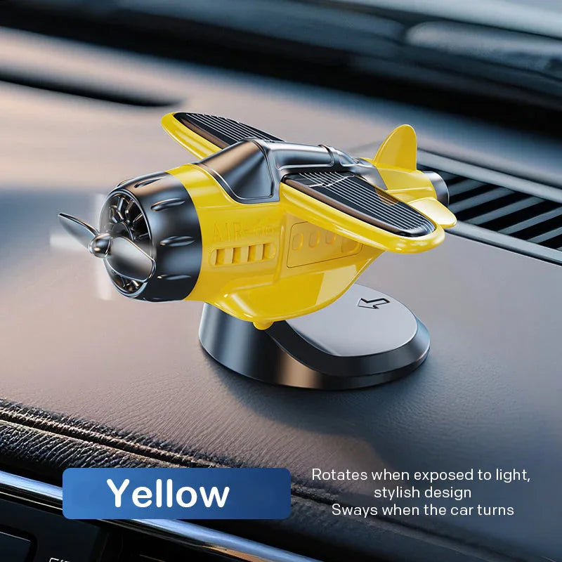 Limited Time Sale - 50% OFF🔥Solar powered airplane shaped car ornaments