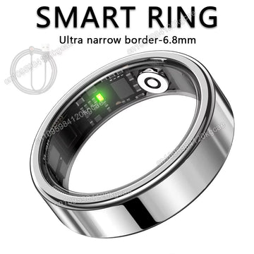 2026 New Smart Ring Heart Rate Blood Pressure Sleep Monitoring Motion Tracking IP68 Waterproof Men Women Smart Ring Holiday Gift