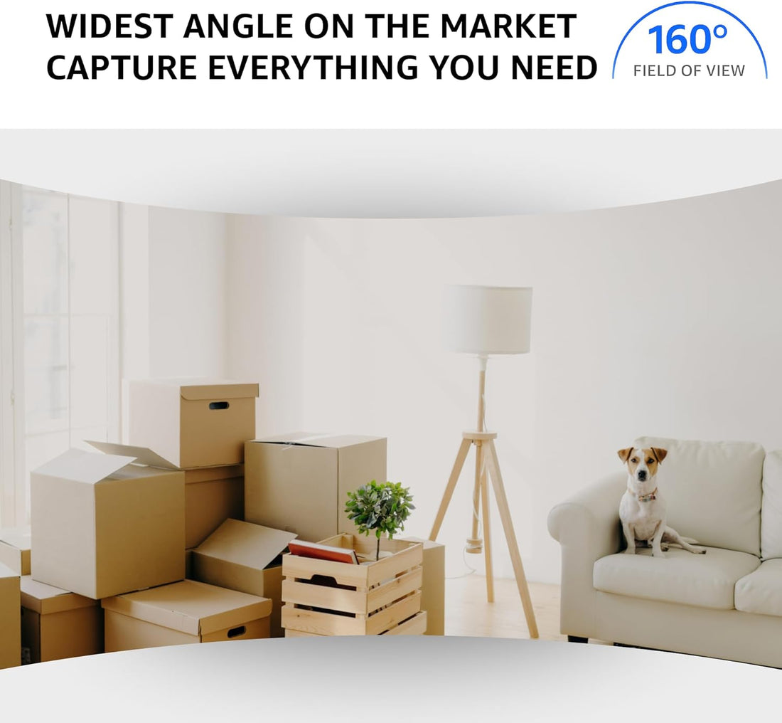 Keep an eye on your space using a Smart Wifi Camera Charger that offers 160° wide viewing & remote access for security monitoring.