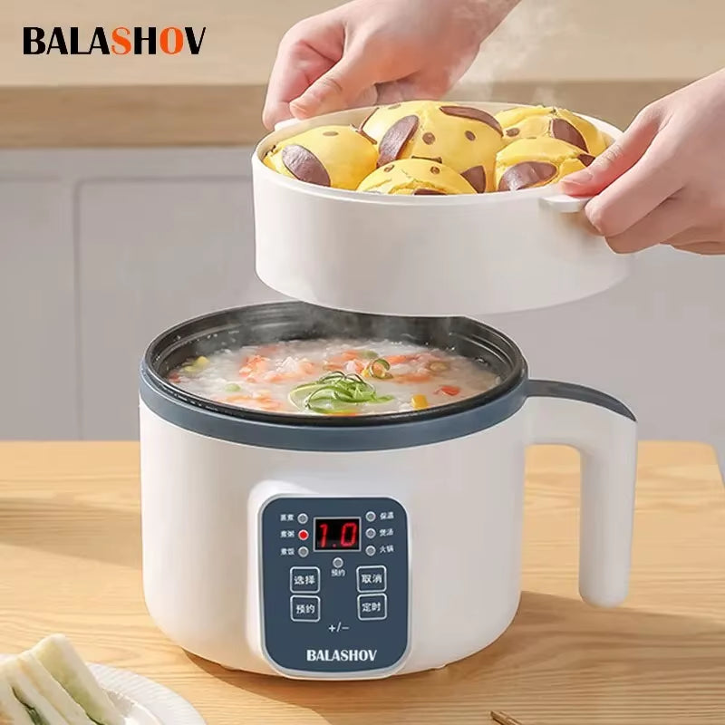 Electric Rice Cooker 110V/220V Multi Cooker Single Double Layer Mini Non-Stick Smart Mechanical Hotpot for Kitchen and Home