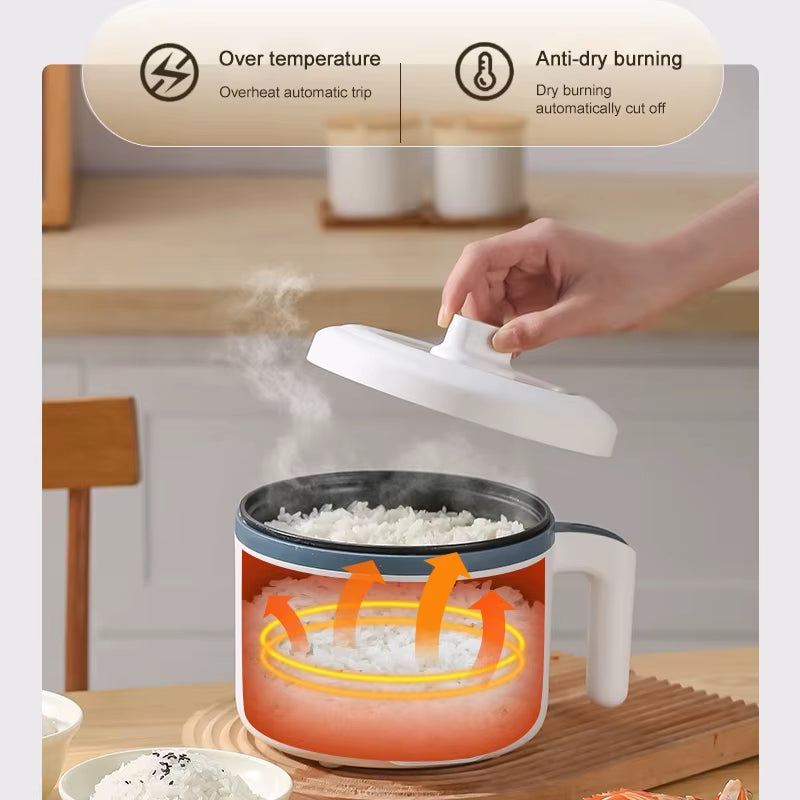 Electric Rice Cooker 110V/220V Multi Cooker Single Double Layer Mini Non-Stick Smart Mechanical Hotpot for Kitchen and Home