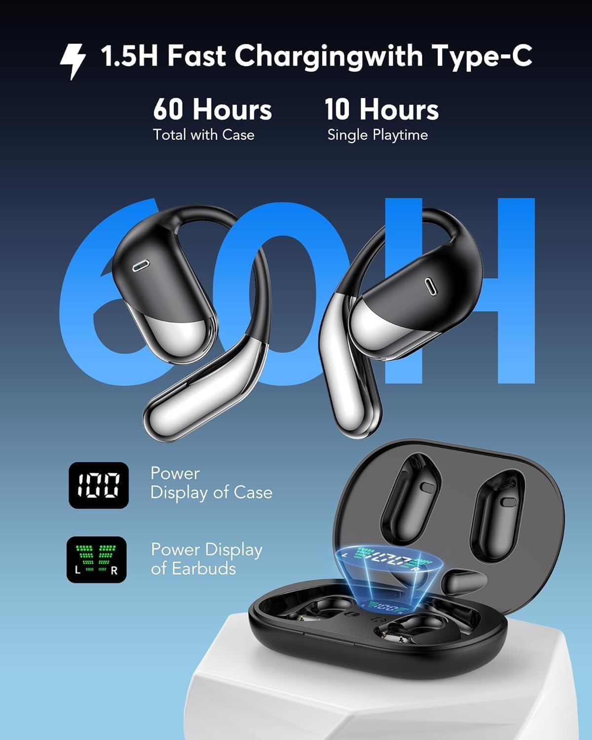 Real-Time AI Translation Earbuds, 177 Language Translator Earbuds, Audifonos Traductores Inglés Español, 3-In-1 Translating Earbuds for Travel, Meetings & Language Learning, with Charging Case