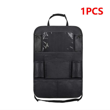 Car Backseat Organizer with Touch Screen Tablet Holder and Storage Pockets - Seat Back Protectors for Vehicles