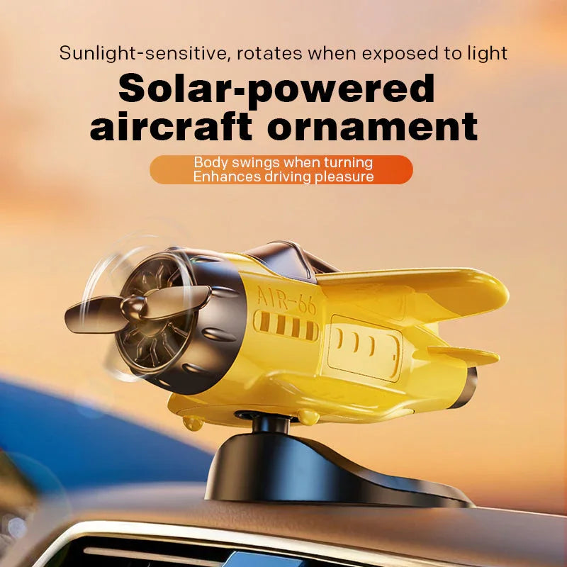 Limited Time Sale - 50% OFF🔥Solar powered airplane shaped car ornaments