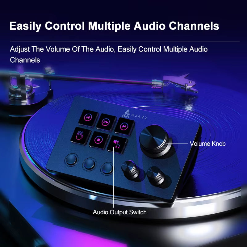 AKP03E Desktop Helper Desk Console Panel Controller Programmable Macro Custom Button Mini Keyboard for Multiple Scenario
