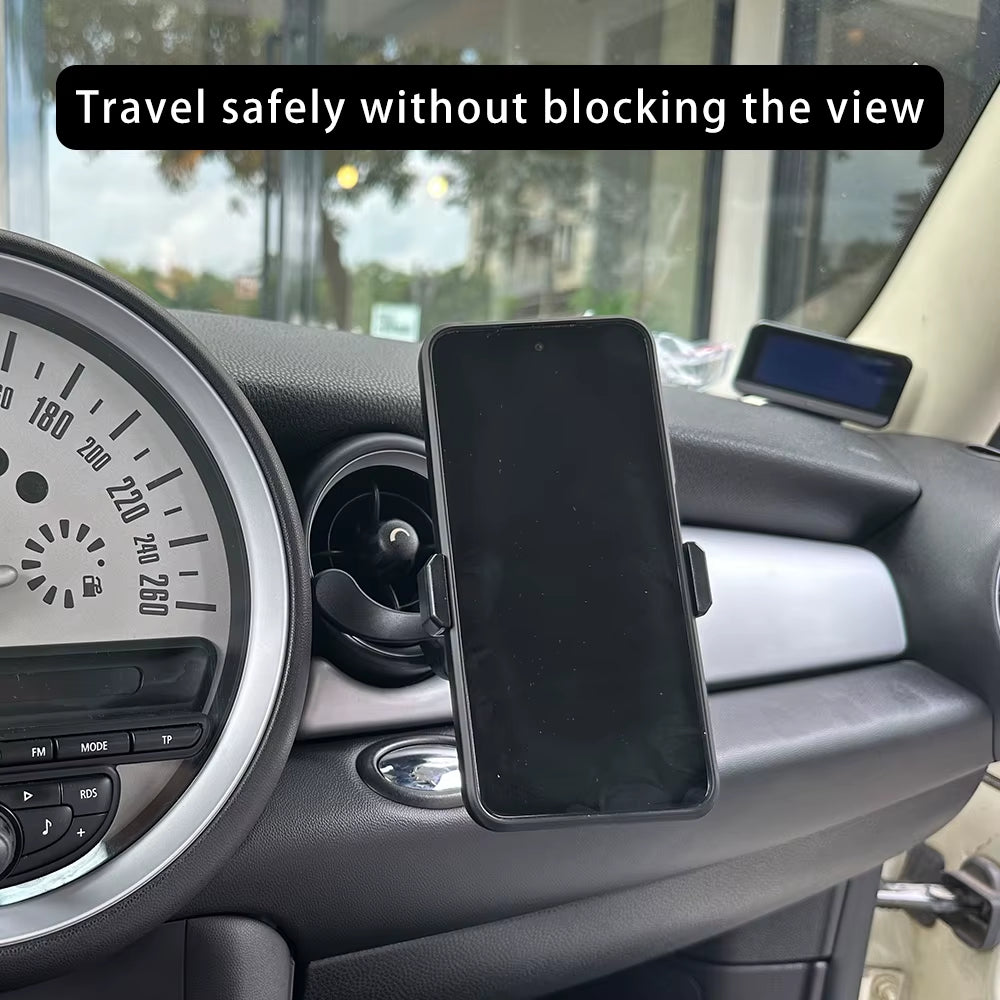 Car Air Vent Phone Holder for Mini Cooper Models R55, R56, R57, R58, R59, R60, R61 - Automotive Accessories