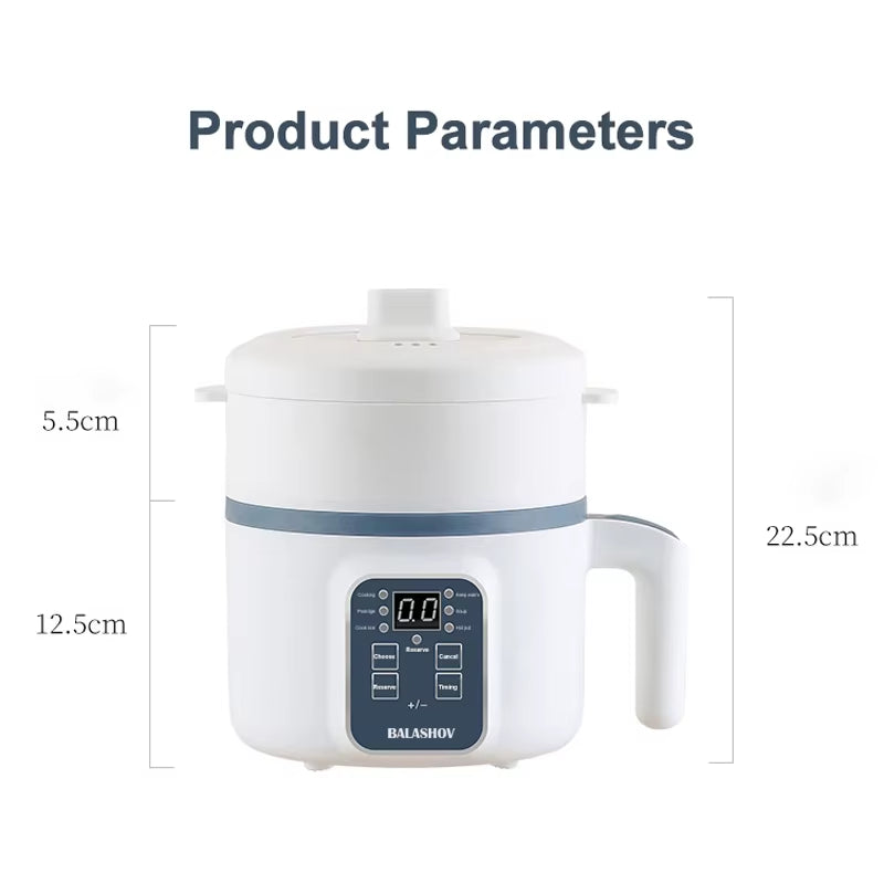 Electric Rice Cooker 110V/220V Multi Cooker Single Double Layer Mini Non-Stick Smart Mechanical Hotpot for Kitchen and Home