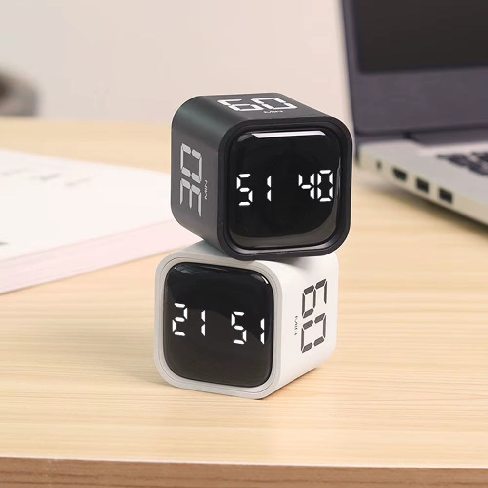 Productivity Cube Timer 5/10/30/60 Minutes and Countdown Mini Digital Timer Countdown Timer for Tasks Work Study Kitchen
