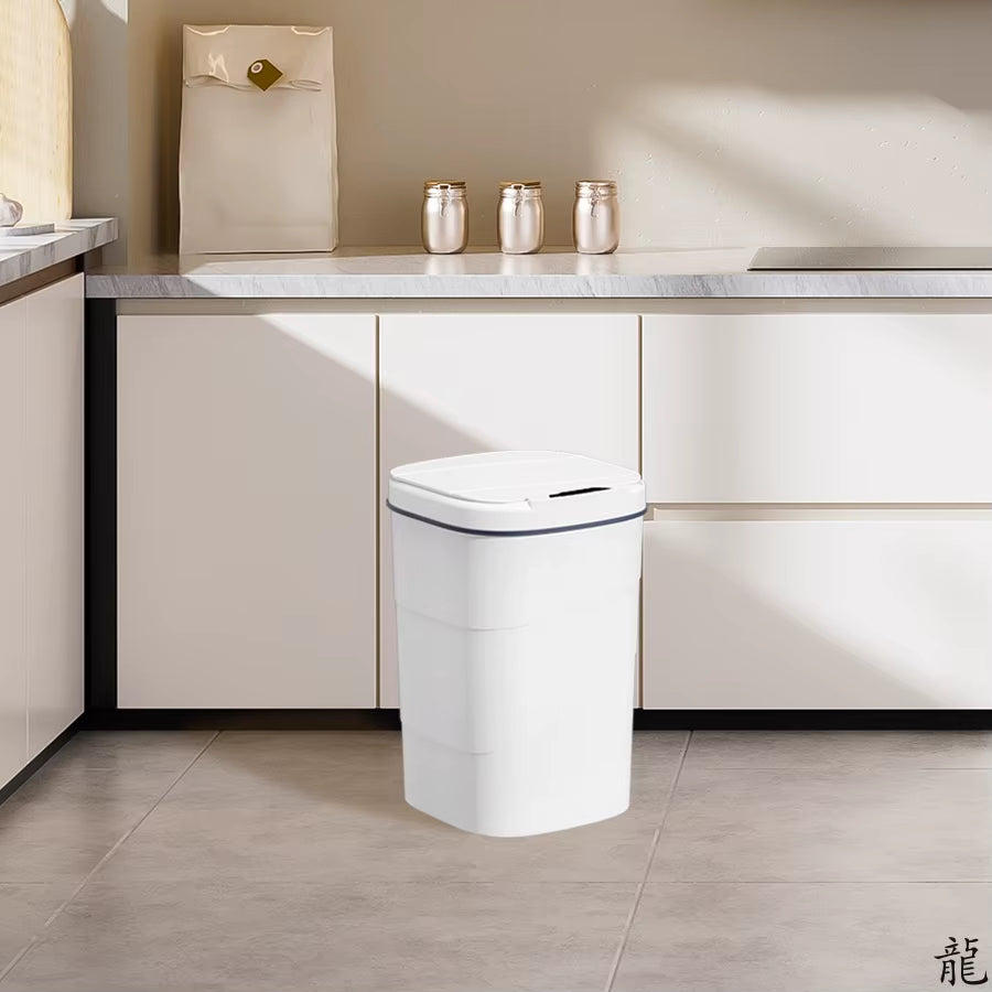 Smart Sensor Touchless Automatic Closing Trash Can Battery Powered for Bathroom House Office