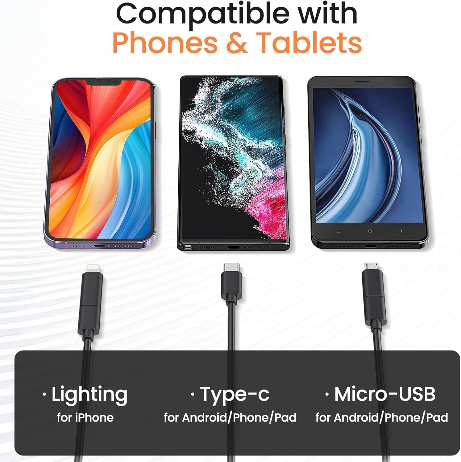 Endoscope Camera with Light, HD Borescope with Dimmable LED, Endoscope Camera for Iphone & Android, 16.4Ft Semi-Rigid Snake Camera, IP67 Waterproof Inspection Tools, Cool Gadgets for Men