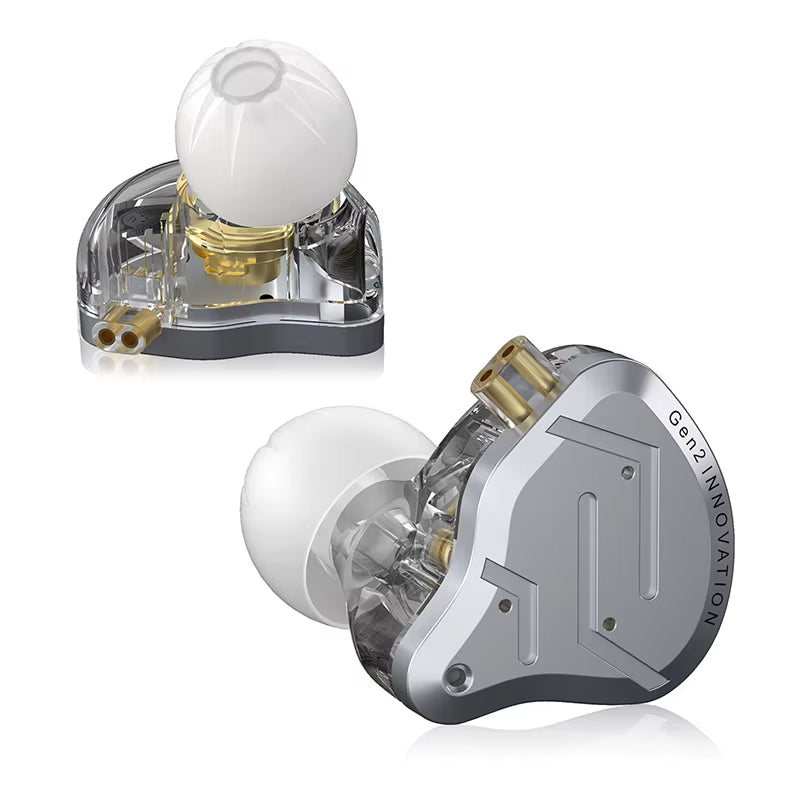 ZSN Pro 2 Metal In-Ear Headphones with 1BA + 1DD Hybrid Technology, High-Fidelity Bass Monitoring, and Noise Cancellation for Sports