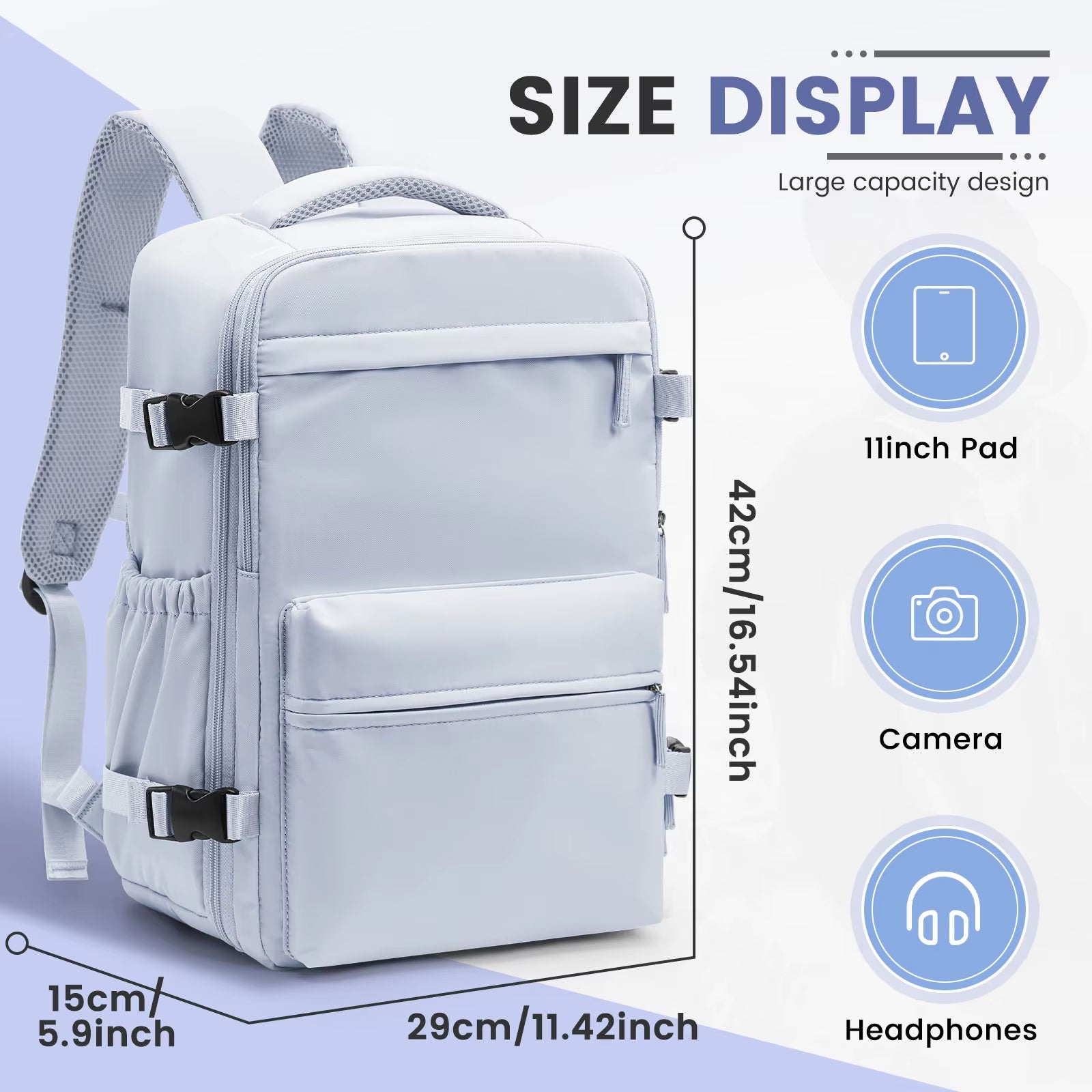 Ryanair 40X20X25 Cabin Bag Men Air Vacuum Compression Backpack Hand Luggage Laptop Backpack,42X29X15 Vacuum Clothing Storage Bag