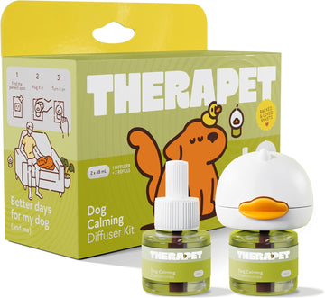 Dog Calming Diffuser - for Stress, Destructive Behavior, Pee Accidents, Separation Anxiety, Barking, Aggression & Chewing - 2 Count Refill Included 30-Day Each - Packaging May Vary