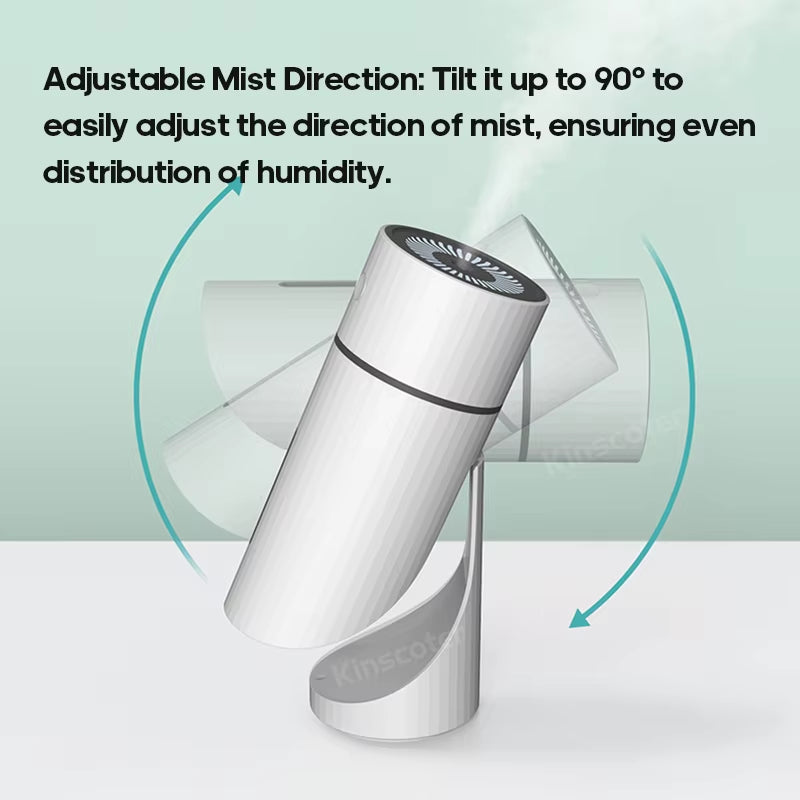 260ML Wireless Air Humidifier USB Aromatherapy Diffuser 1000Mah Rechargeable Battery Ultrasonic Cool Mist Maker Quiet Fogger