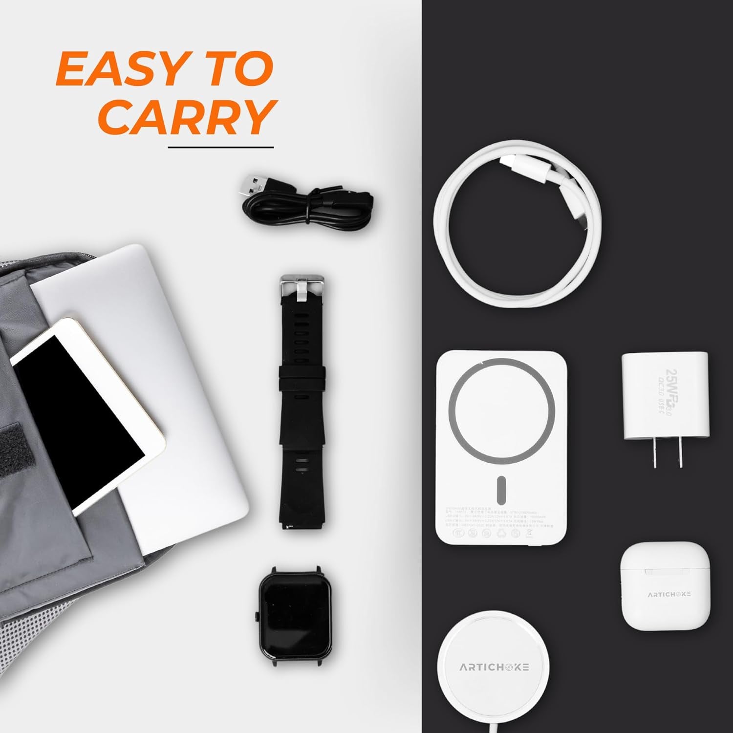 6 in 1 Accessories Gift Set Power Bank 5000 Smart Watch TWS Earphones Accessories Birthday Gifts Boyfriend Tech Gadgets Regalos Para Hombre Travel Men Women Him Her