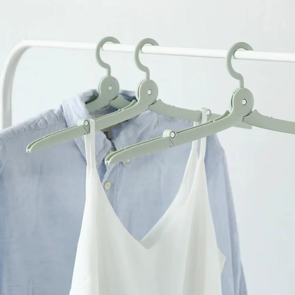 Foldable Travel Space Saving Non-Slip Easy Storage Hanger Outdoor Portable Clothes Hangers Multi-Functional Clothes Drying Rack