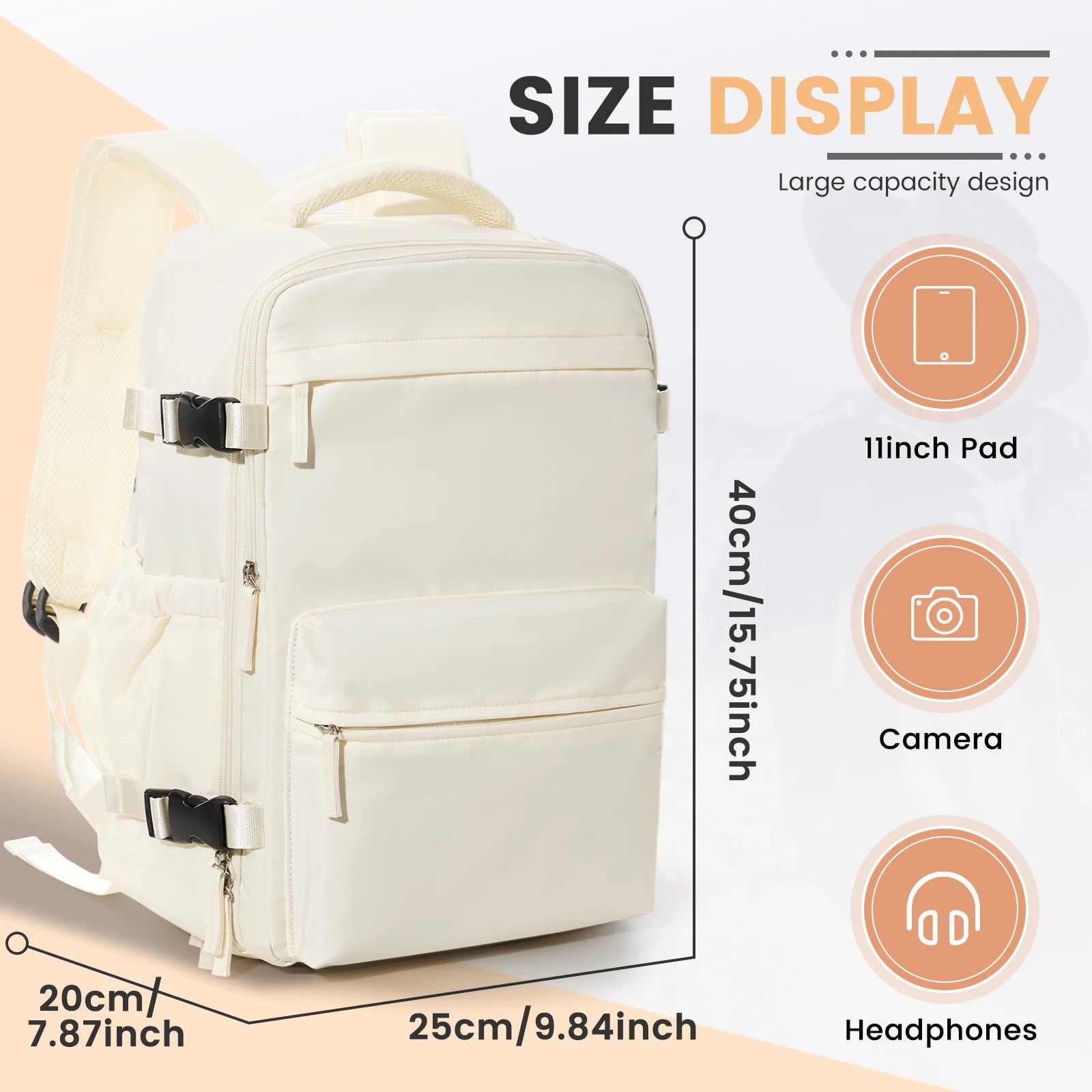 Ryanair 40X20X25 Cabin Bag Men Air Vacuum Compression Backpack Hand Luggage Laptop Backpack,42X29X15 Vacuum Clothing Storage Bag
