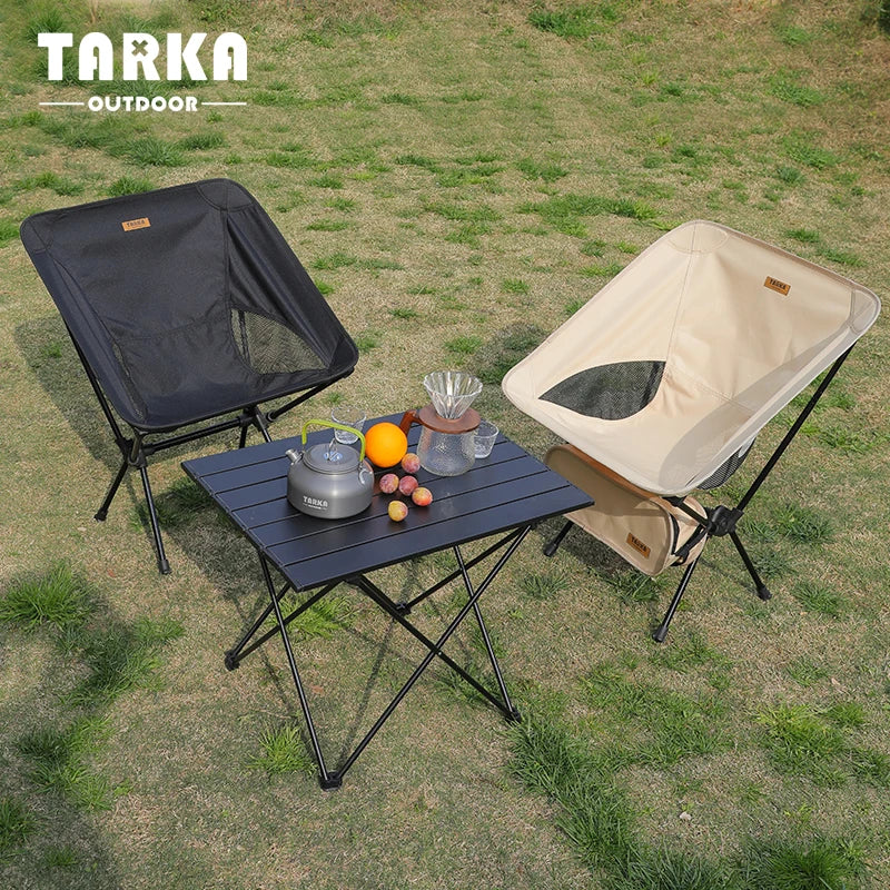Lightweight Foldable Camping Chair Set - Ultralight Backpacking Moon Chairs for Garden, Picnic, Beach, and Fishing