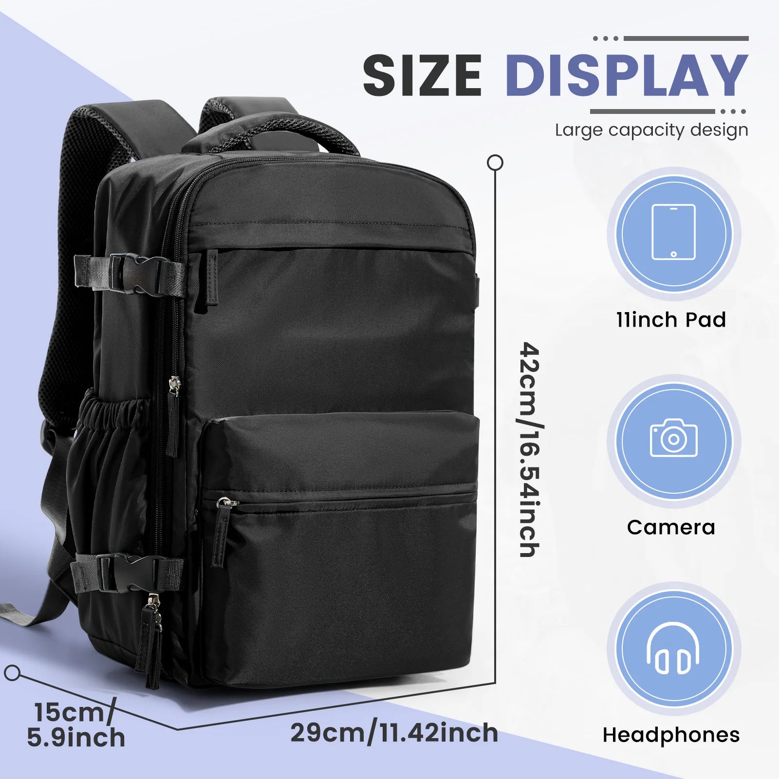 Ryanair 40X20X25 Cabin Bag Men Air Vacuum Compression Backpack Hand Luggage Laptop Backpack,42X29X15 Vacuum Clothing Storage Bag