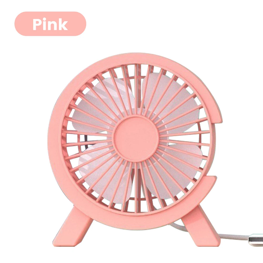 Portable Mini USB Rechargeable Table Fan for Home, Office, and Dormitory Use