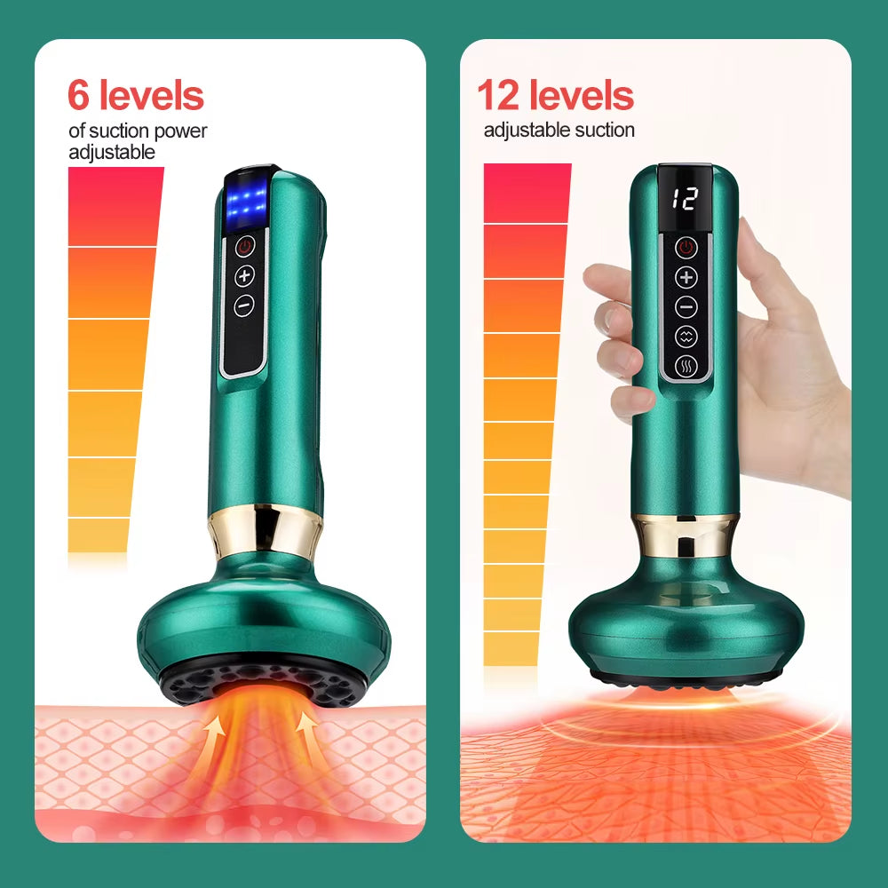 Intelligent Suction Cupping Set for Anti-Cellulite and Slimming Massage with Glass Jars