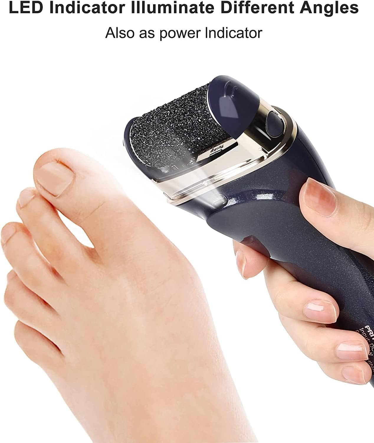 Electric Feet Callus Removers Rechargeable, Portable Electronic Foot File Pedicure Tools, Electric Callus Remover Kit, Professional Pedi Feet Care for Dead, Hard Cracked Dry Skin Ideal Gift (Black)