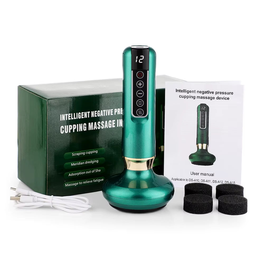 Intelligent Suction Cupping Set for Anti-Cellulite and Slimming Massage with Glass Jars