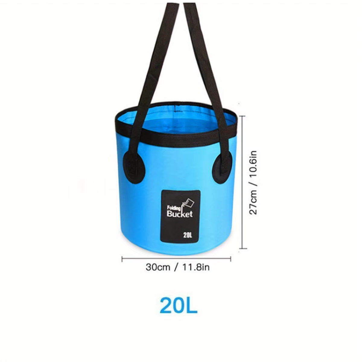 20L Portable Foldable Water Bucket for Travel, Camping, Hiking, Fishing, and Washing