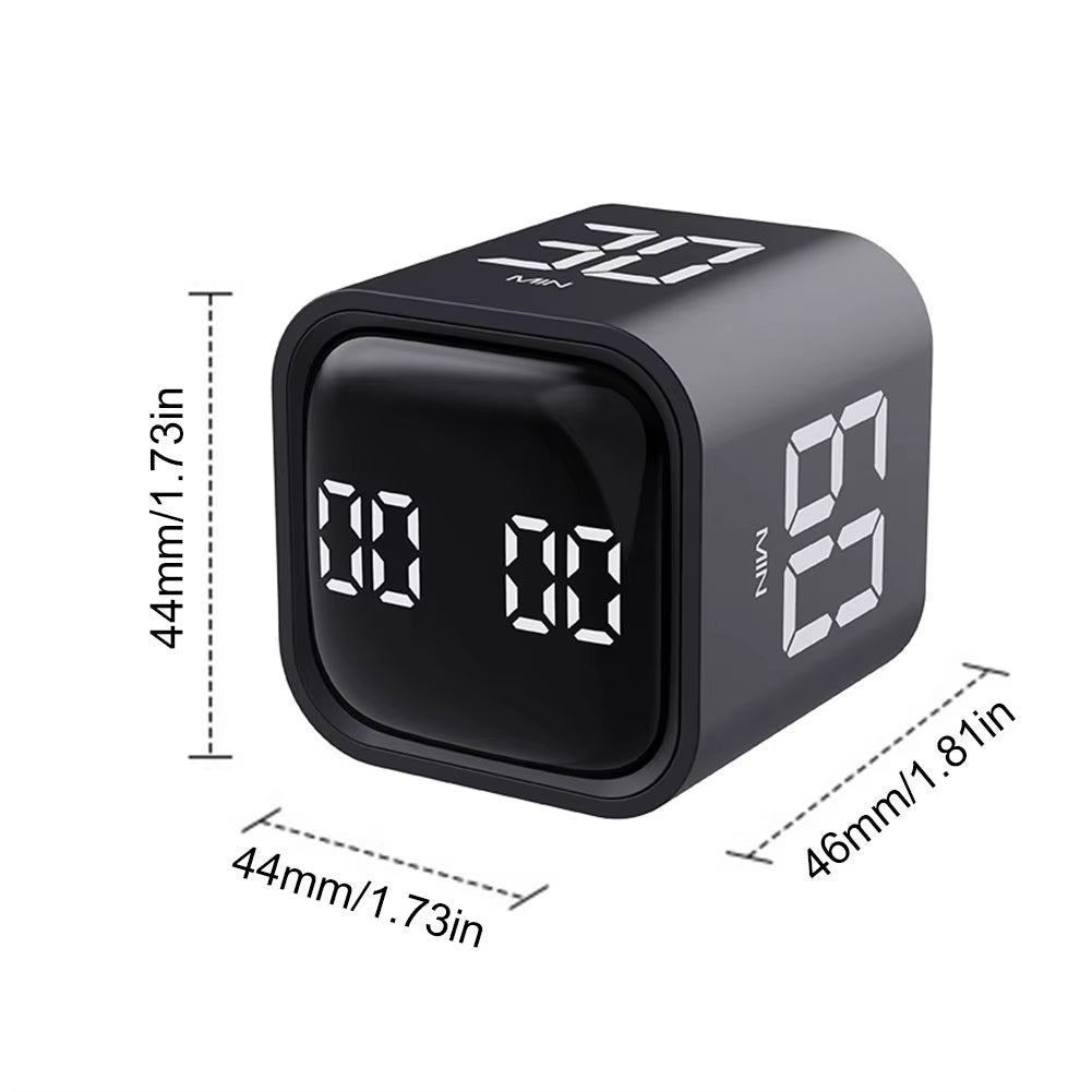 Productivity Cube Timer 5/10/30/60 Minutes and Countdown Mini Digital Timer Countdown Timer for Tasks Work Study Kitchen