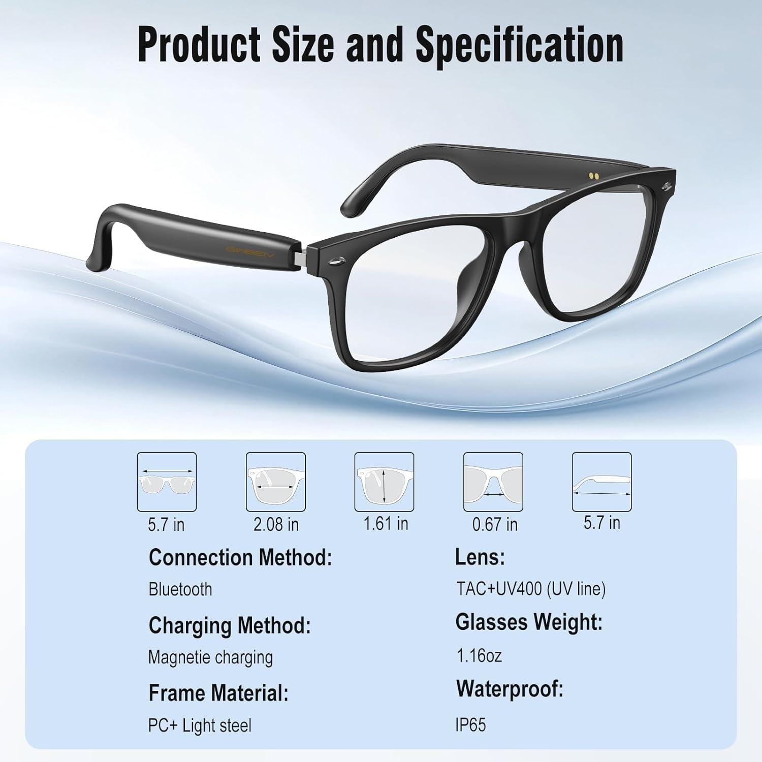 AI Smart Glasses for Men and Women with Chat GPT, Bluetooth Translation Glasses with 164 Languages and Color-Change Lens, Music Playback & Hands-Free Calls, UV & Blue Light Protection