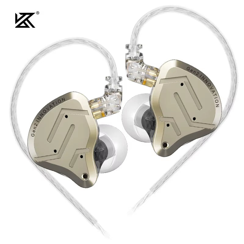 ZSN Pro 2 Metal In-Ear Headphones with 1BA + 1DD Hybrid Technology, High-Fidelity Bass Monitoring, and Noise Cancellation for Sports
