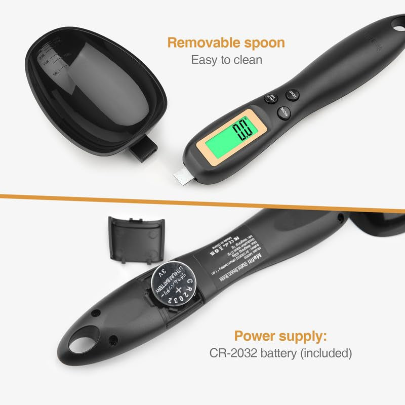 Digital Measuring Spoon, Electronic Adjustable Measuring Spoon Scale 500G / 0.1G High Precision for Kitchen Gadgets Daily Meals Pet/Dog Food Measuring Scoop