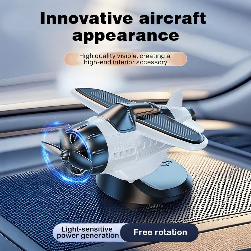Limited Time Sale - 50% OFF🔥Solar powered airplane shaped car ornaments