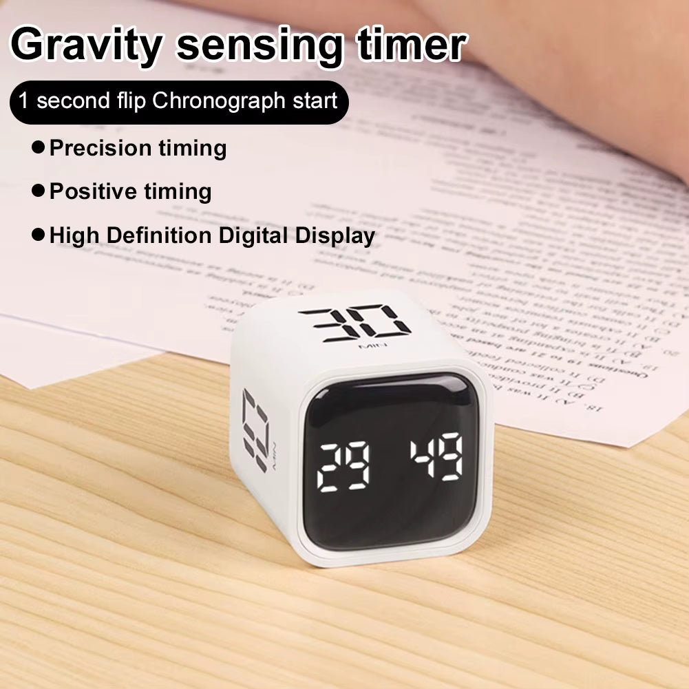 Productivity Cube Timer 5/10/30/60 Minutes and Countdown Mini Digital Timer Countdown Timer for Tasks Work Study Kitchen
