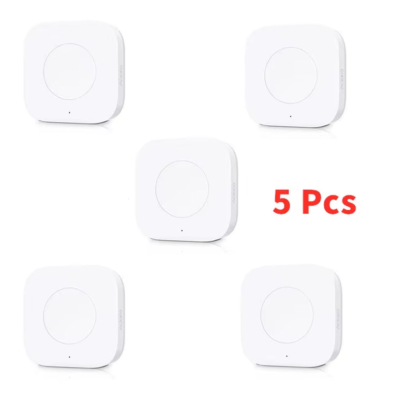 Mini Wireless Switch Zigbee Connection Versatile 3-Way Control Button for Smart Home Devices Compatible with Apple Homekit