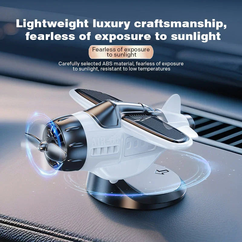 Limited Time Sale - 50% OFF🔥Solar powered airplane shaped car ornaments