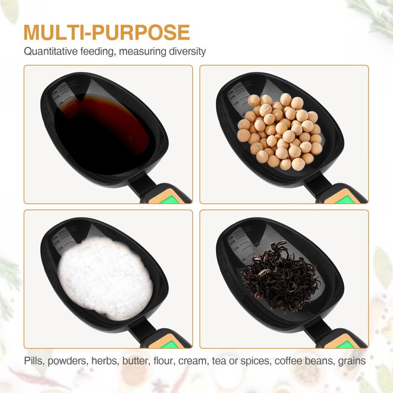 Digital Measuring Spoon, Electronic Adjustable Measuring Spoon Scale 500G / 0.1G High Precision for Kitchen Gadgets Daily Meals Pet/Dog Food Measuring Scoop