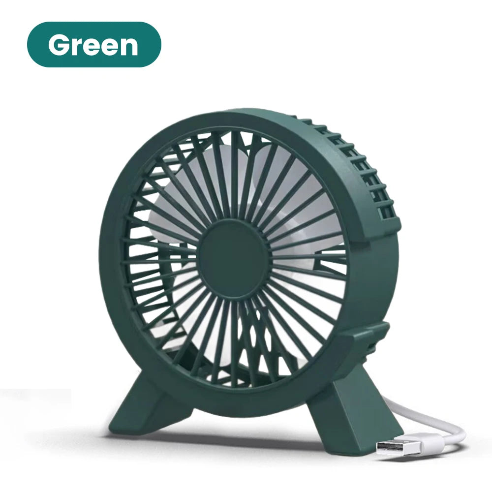 Portable Mini USB Rechargeable Table Fan for Home, Office, and Dormitory Use