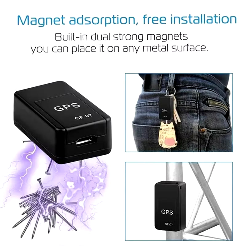 GPS Tracker for Motorcycles and Vehicles - GF07 Mini Magnetic Locator for Pets, Children, and Elderly with Mobile App Integration